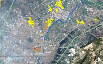 Le prime immagini dai 
satelliti europei del Copernicus Rapid Mapping che evidenziano i
danni delle aree colpite dal violento terremoto che ha colpito
Turchia e Siria. Sono relative a 6 città, tra cui Antiochia,
Adana e Osmaniye, e nelle prossime ore arriveranno quelle
relative ad altre 14 aree, Roma, 8 Febbraio 2023. ANSA/E-GEOS

+++ ANSA PROVIDES ACCESS TO THIS HANDOUT PHOTO TO BE USED SOLELY TO ILLUSTRATE NEWS REPORTING OR COMMENTARY ON THE FACTS OR EVENTS DEPICTED IN THIS IMAGE; NO ARCHIVING; NO LICENSING +++NPK+++