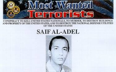 395630 24: "Most Wanted Terrorist" poster of Saif Al-Adel, who is believed to be a high ranking member of the terrorist organization Al-Qaeda, released by the FBI October 10, 2001 in Washington, D.C. Al-Adel is wanted in connection with the bombings of the U.S. Embassies August 7, 1998 in Dar es Salaam, Tanzania, and Nairobi, Kenya. (Photo Courtesy of FBI/Getty Images)