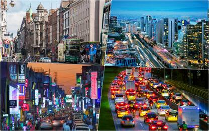 La classifica delle 15 città più trafficate del mondo: Milano è quinta