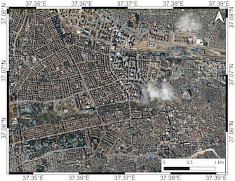 Immagini dai satelliti italiani radar COSMO-SkyMed dei danni provocati dal terremoto che ha colpito Turchia e Siria tra il 5 e 6 febbraio, Roma, 23 Febbraio 2023. ANSA/US

+++ HO NO SALES - EDITORIAL USE ONLY +++ o +++ ANSA PROVIDES ACCESS TO THIS HANDOUT PHOTO TO BE USED SOLELY TO ILLUSTRATE NEWS REPORTING OR COMMENTARY ON THE FACTS OR EVENTS DEPICTED IN THIS IMAGE; NO ARCHIVING; NO LICENSING +++NPK+++