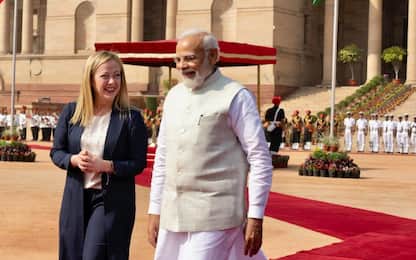 India, Meloni accolta dal premier Modi: partenariato strategico