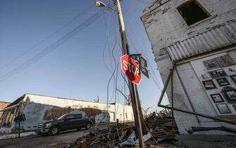 MISSISSIPI, USA - MARCH 26: A view of damage after a tornado tore through the US state of Mississippi, United States on March 25, 2023. At least 25 people have been killed and dozens injured after a tornado tore through the US state of Mississippi late Friday. Four people are missing, the Mississippi Emergency Management Agency said Saturday in its latest update on Twitter. (Photo by Fatih Aktas/Anadolu Agency via Getty Images)