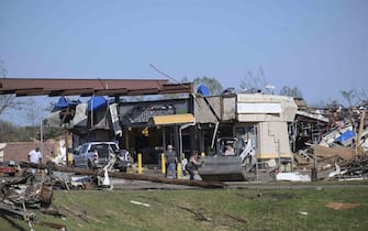 MISSISSIPI, USA - MARCH 26: A view of damage after a tornado tore through the US state of Mississippi, United States on March 25, 2023. At least 25 people have been killed and dozens injured after a tornado tore through the US state of Mississippi late Friday. Four people are missing, the Mississippi Emergency Management Agency said Saturday in its latest update on Twitter. (Photo by Fatih Aktas/Anadolu Agency via Getty Images)
