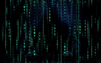 color binary code background image for hackers