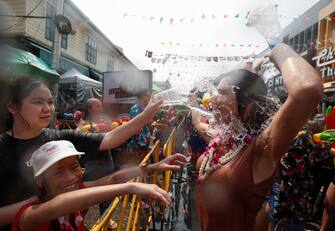 Songkran Water Festival, in Thailand the wet new year
