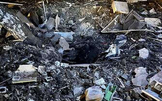 epa10583549 A handout photo made available by the Governor of the Belgorod Region Vyacheslav Gladkovâ€™s telegram channel shows damage at the site of a blast in downtown Belgorod, Russia, 20 April 2023, (issued 21 April 2023) The Russian Ministry of Defense reported that on the evening of 20 April, a Su-34 bomber over Belgorod experienced an abnormal munition drop, and an investigation was underway.  According to preliminary data, two people were injured in the blast.  EPA/BELGOROD GOVERNOR VYACHESLAV GLADCOV TELEGRAM CHANNEL/HANDOUT HANDOUT EDITORIAL USE ONLY/NO SALES