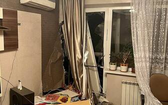 epa10583551 A handout photo made available by the Governor of the Belgorod Region Vyacheslav Gladkovâ€™s telegram channel shows a damaged apartment after a blast in downtown Belgorod, Russia, 20 April 2023, (issued 21 April 2023) The Russian Ministry of Defense reported that on the evening of 20 April, a Su-34 bomber over Belgorod experienced an abnormal munition drop, and an investigation was underway.  According to preliminary data, two people were injured in the blast.  EPA/BELGOROD GOVERNOR VYACHESLAV GLADCOV TELEGRAM CHANNEL/HANDOUT HANDOUT EDITORIAL USE ONLY/NO SALES