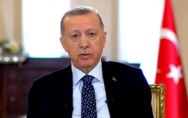 Turkish President Recep Tayyip Erdogan fell ill during a television interview whose live coverage was suddenly interrupted.  HANDLE