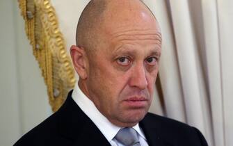 SAINT PETERSBURG, RUSSIA - JUNE, 16 (RUSSIA OUT) Russian billionaire and busimessman, Concord catering company owner Yevgeny Prigozhin is seen during a meeting with foreign investors at Konstantin Palace in Saint Petersburg, Russia, June,16, 2016. Vladimir Putin attends the Saint Petersburg International Economic Forum.  (Photo by Michael Svetlov/Getty Images)