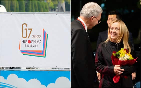 G7 Hiroshima, Meloni fifth female leader at the summit.  Meeting with Kishida in progress