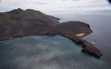 epa02536614 A picture made available on 18 January 2011 shows an aerial view of parts of the Rabida island, in Galapagos, Ecuador, on 15 January 2011. Rats, after humans beings and dogs, are the biggest thread to the fragil ecosystem at the Galapagos Islands, that are listed as an UNESCO World Natural Heritage since 1978. Scientists now have launched a program that is aimed at protecting the endangered natural paradise of rodents. EPA/Jose Jacome