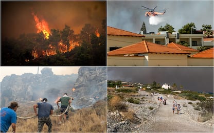Grecia, incendi ancora fuori controllo a Rodi. Evacuate 30mila persone