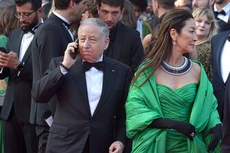 Malaysian actress Michelle Yeoh and her husband, Sporty executive Jean Todt at the 2023 Cannes Film Festival Red Carpet Firebrand (Le Jeu De La Reine).  Cannes (France), May 21st, 2023 (Photo by Rocco Spaziani/Archivio Spaziani/Mondadori Portfolio via Getty Images)