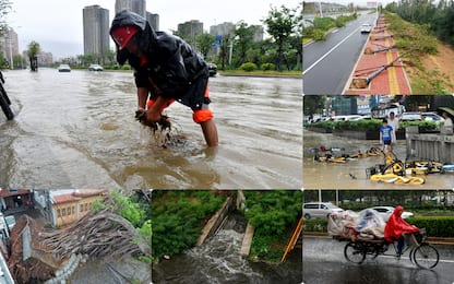 Cina, evacuate 47mila persone per il tifone Doksuri. FOTO