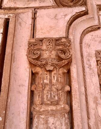 La moschea di Tinmel prima del terremoto, 10 settembre 2023. Uno dei capolavori dell'arte sacra marocchina del 12mo secolo è ormai un cumulo di macerie. Testimonianza dello splendore almohade, nel pieno delle montagne dell'Atlante, era tappa obbligata per i cultori di arte in viaggio tra Marrakech e Taroudant.   ANSA / Olga Piscitelli
