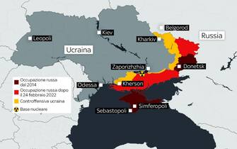 una mappa dell'ucraina