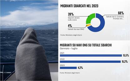Migranti e sbarchi, il peso delle Ong sul totale dei salvataggi