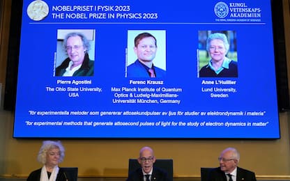 Agostini, Krausz e L'Huillier vincono Premio Nobel per la Fisica 2023