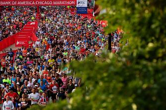 Chicago Marathon, Kenyan Kiptum wins with a new world record.  PHOTO