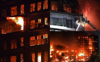 Incendio Valencia, le immagini del grattacielo in fiamme. LE FOTO