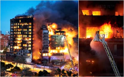 Valencia, grattacielo in fiamme: ci sarebbero intrappolati. LIVE