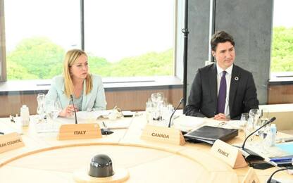 Canada, Meloni incontra Trudeau: "Evitare escalation conflitto Gaza"