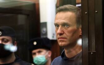 32187633 MOSCOW, RUSSIA - FEBRUARY 2, 2021: Russian opposition activist Alexei Navalny during a hearing into an application by the Russian Federal Penitentiary Service to convert his suspended sentence of three and a half years in the Yves Rocher case into a real jail term. Navalny has been sentenced to 3.5 years in prison. Best quality available. Video screen grab/Moscow City Court Press Office/TASS/Sipa USA
A STILL IMAGE TAKEN FROM VIDEO PROVIDED BY A THIRD PARTY. EDITORIAL USE ONLY