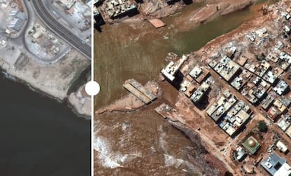 Inondazioni in Libia, le foto prima e dopo il disastro