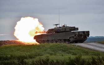 An Ariete Italian tank fires at its target, during the Strong Europe Tank Challenge (SETC), at the 7th Army Joint Multinational Training Command’s Grafenwoehr Training Area, Grafenwoehr, Germany, May 12, 2016. The SETC is co-hosted by U.S. Army Europe and the German Bundeswehr, May 10-13, 2016. The competition is designed to foster military partnership while promoting NATO interoperability. Seven platoons from six NATO nations are competing in SETC - the first multinational tank challenge at Grafenwoehr in 25 years. For more photos, videos and stories from the Strong Europe Tank Challenge, go