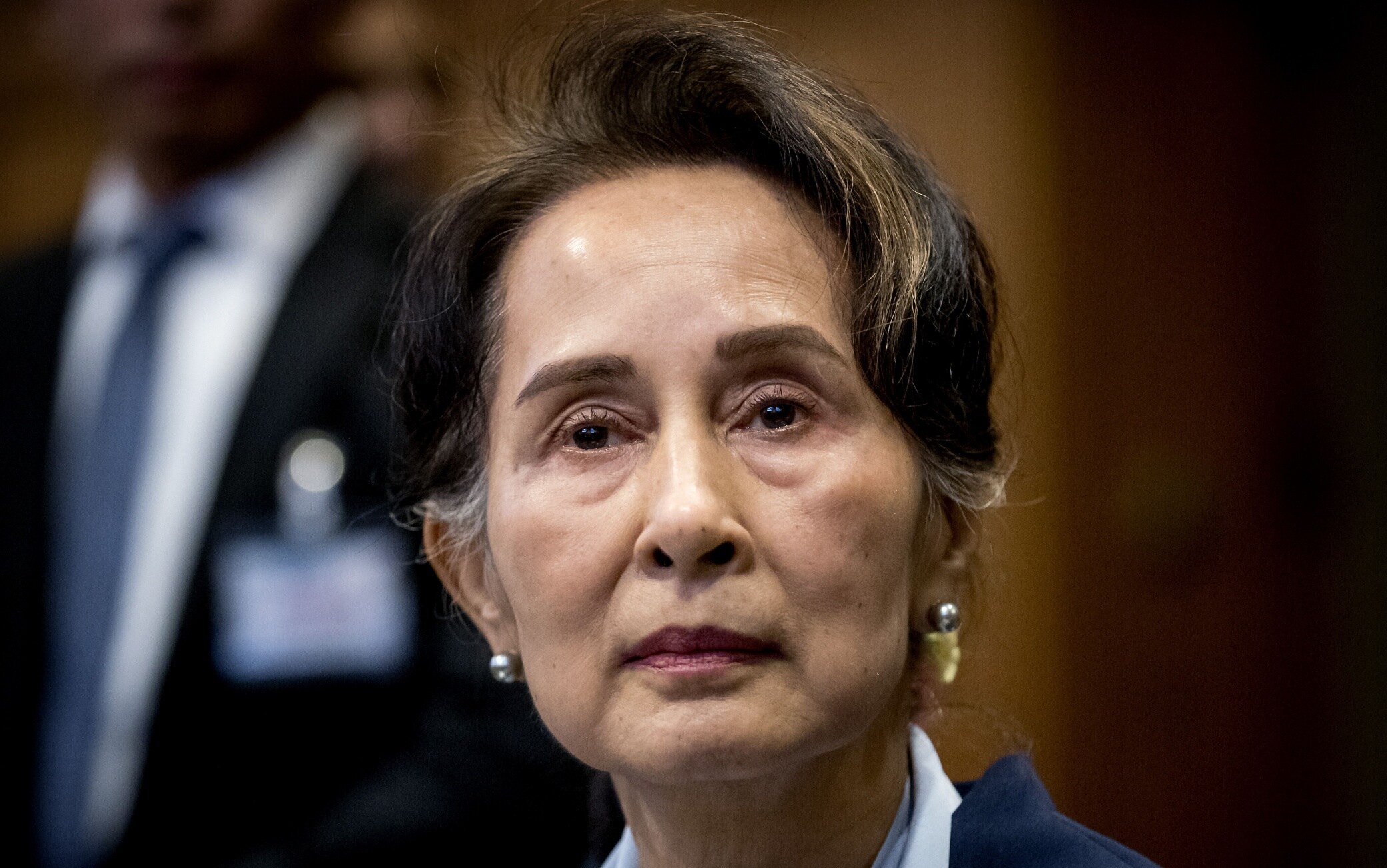 Aung San Suu Kyi, who is the leader arrested and sentenced by the military in Myanmar