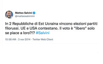 tweet by matteo salvini