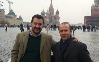 A photo taken from the Lombardiarussia.org website shows Gianluca Savoini (D) with the Minister of the Interior, Matteo Salvini in Moscow LOMBARIARUSSIA: ORG +++ ATTENTION THE PHOTO CANNOT BE PUBLISHED OR REPRODUCED WITHOUT THE AUTHORIZATION OF THE SOURCE OF ORIGIN REFERENCE TO +++