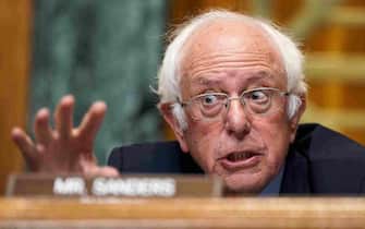 June 8, 2021, Washington, District of Columbia, USA: Senate Budget Committee Chairman Bernie Sanders (I-Vt.) gives an opening statement during a hearing to discuss President Biden's budget request for FY 2022. (Credit Image: © Greg Nash - Pool Via Cnp/CNP via ZUMA Wire)
