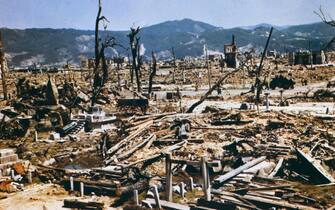 (Original Caption) Hiroshima, Japan: General view of Hiroshima, Japan, after atomic bombing during World War II.