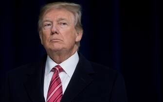 901868142 US President Donald Trump speaks during a retreat with Republican lawmakers at Camp David in Thurmont, Maryland, January 6, 2018. / AFP PHOTO / SAUL LOEB (Photo credit should read SAUL LOEB/AFP via Getty Images)