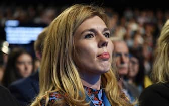 epa07882622 Carrie Symonds, girlfriend of Britain's Prime Minister Boris Johnson, attends the Conservative Party Conference in Manchester, Britain, 30 September 2019. The Conservative Party Conference runs from 29 September to 02 October 2019.  EPA/NEIL HALL