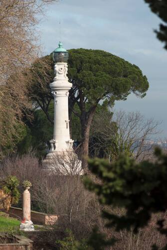 Faro al Gianicolo Lighthouse of Gianicolo, or Janiculum, or called Faro degli Italiani dArgentina, Lighthouse of Italians of Argentina, Rome, Italy. (Photo by: Education Images/Universal Images Group via Getty Images)