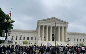 Photo protests on the abortion affair before the Washington Supreme Court.  credit: Benedetta Guerrera