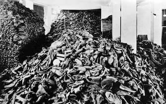 POLAND - CIRCA 1939:  War 1939-1945: Auschwitz's concentration camp: the hangar of shoes.  (Photo by Roger Viollet via Getty Images)