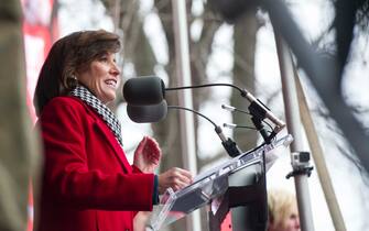 Lieutenant governor Kathy Hochul attends the Families for Excellent Schools rally at Capital Wednesday, March 4, 2015, in Albany, N.Y.  (Photo by Shannon De Celle/NurPhoto via Getty Images)