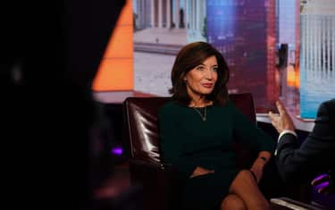 Kathy Hochul, lieutenant governor of New York, listens during a Bloomberg Television interview in New York, U.S., on Thursday, Dec. 12, 2019. Hochul discussed her role in transforming the state's economy. Photographer: Chris Goodney/Bloomberg