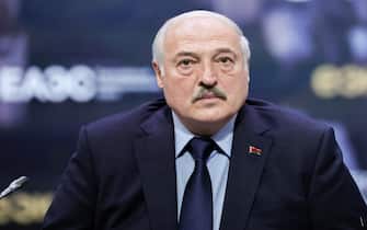 RUSSIA, MOSCOW - MAY 24, 2023: Belarus' President Alexander Lukashenko attends a plenary session of the 2nd Eurasian Economic Forum. Mikhail Tereshchenko/TASS/Sipa USA