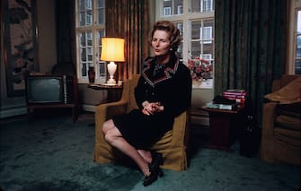 Education secretary Margaret Thatcher in her London apartment, January 1973. She was education secretary in the Heath government between 1970 and 1974. (Photo by Brian Seed/Getty Images)