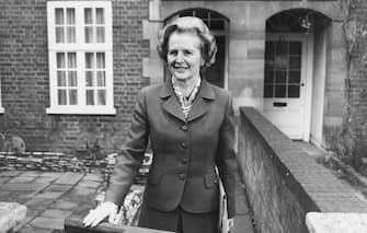 British politician Margaret Thatcher, Leader of the Opposition, pictured leaving her home in Chelsea, London, March 3rd 1978. (Photo by David Ashdown/Keystone/Getty Images)