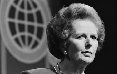 British Prime Minister Margaret Thatcher attends the 'Saving the Ozone Layer' conference in the Queen Elizabeth II Conference Centre, London, 7th March 1989. (Photo by Peter Macdiarmid/Getty Images)