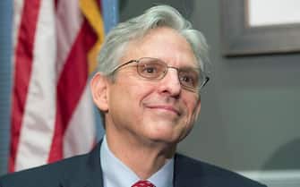 epa08922948 (FILE) - Then Supreme Court nominee, Merrick Garland, Chief Judge, US Court of Appeals, DC Circuit, meets with Republican Senator from Illinois, on Capitol Hill in Washington DC, USA, 28 March 2016 (Reissued 06 January 2021). According to reports on 06 January, President-elect Joe Biden will nominate Merrick Garland to become the next US Attorney General.  EPA/MICHAEL REYNOLDS *** Local Caption *** 52671556