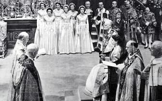The coronation of Elizabeth II of the United Kingdom, took place on 2 June 1953 at Westminster Abbey, London. (Photo by: Universal History Archive/Universal Images Group via Getty Images)