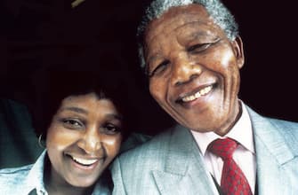 SOUTH AFRICA - JANUARY 01:  Former President Nelson Mandela and his wife, Winnie Madikizela Mandela.  (Photo by Media24/Gallo Images/Getty Images)