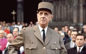 FRANCE - CIRCA 1945:  Charles De Gaulle In Le Havre, France In 1945.  (Photo by Dominique BERRETTY/Gamma-Rapho via Getty Images)