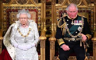 The State Opening of Parliament 2019 .

The Queen and The Prince of Wales 